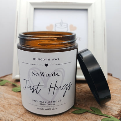 No Words Just Hugs Candle