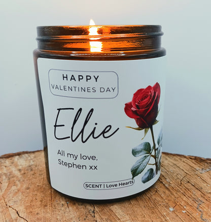 Personalised Valentine's Day Candle Gift