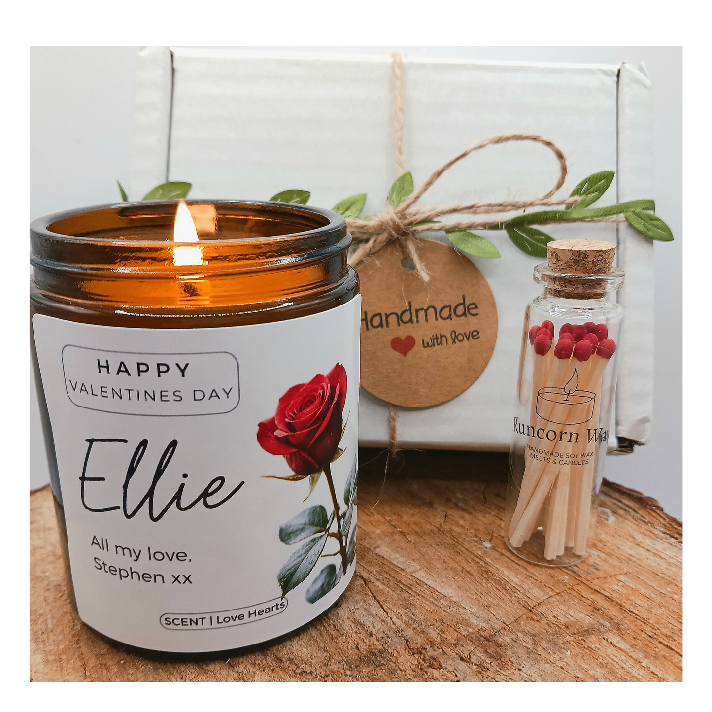 Personalised Valentine's Day Candle Gift