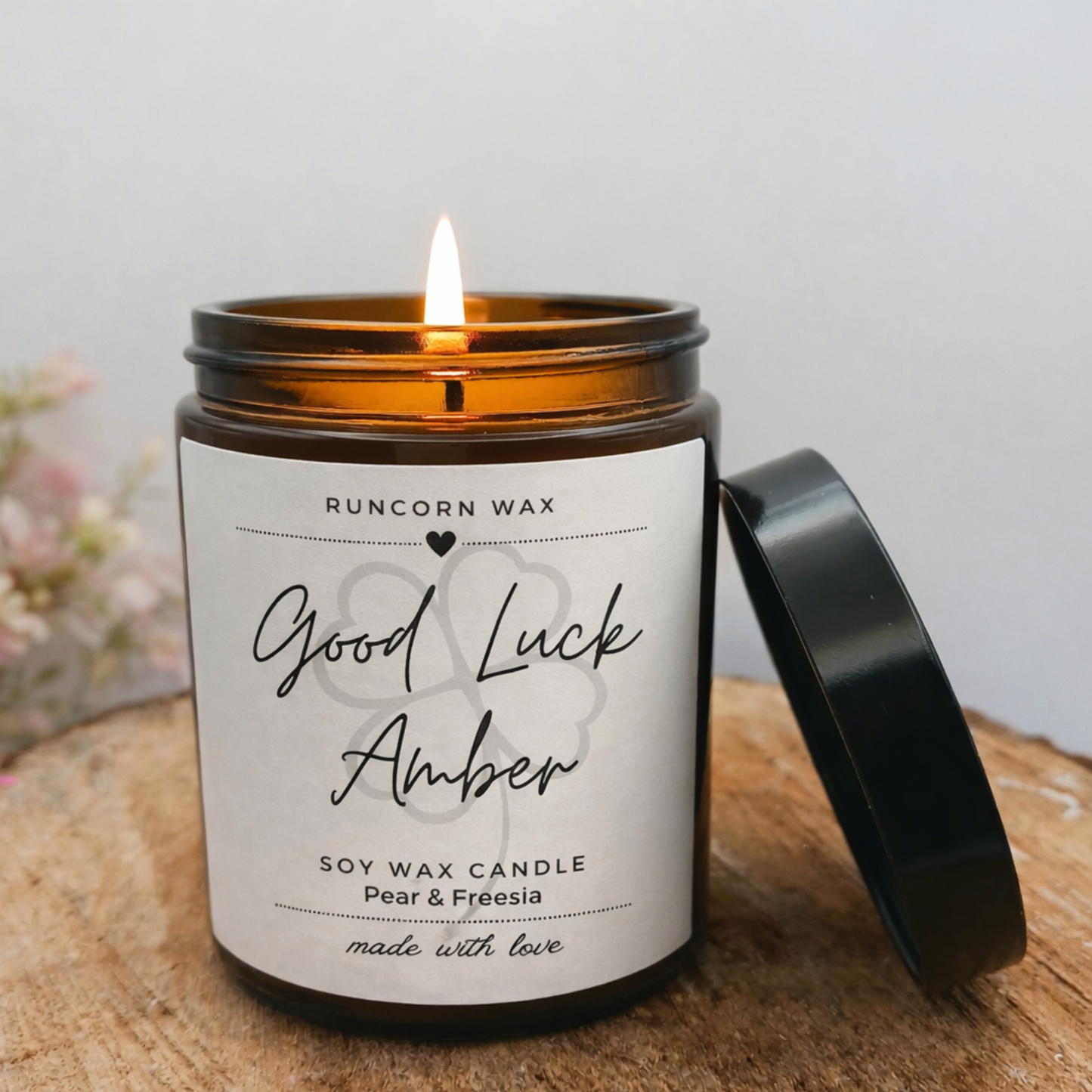 Good Luck Personalised Candle Gift