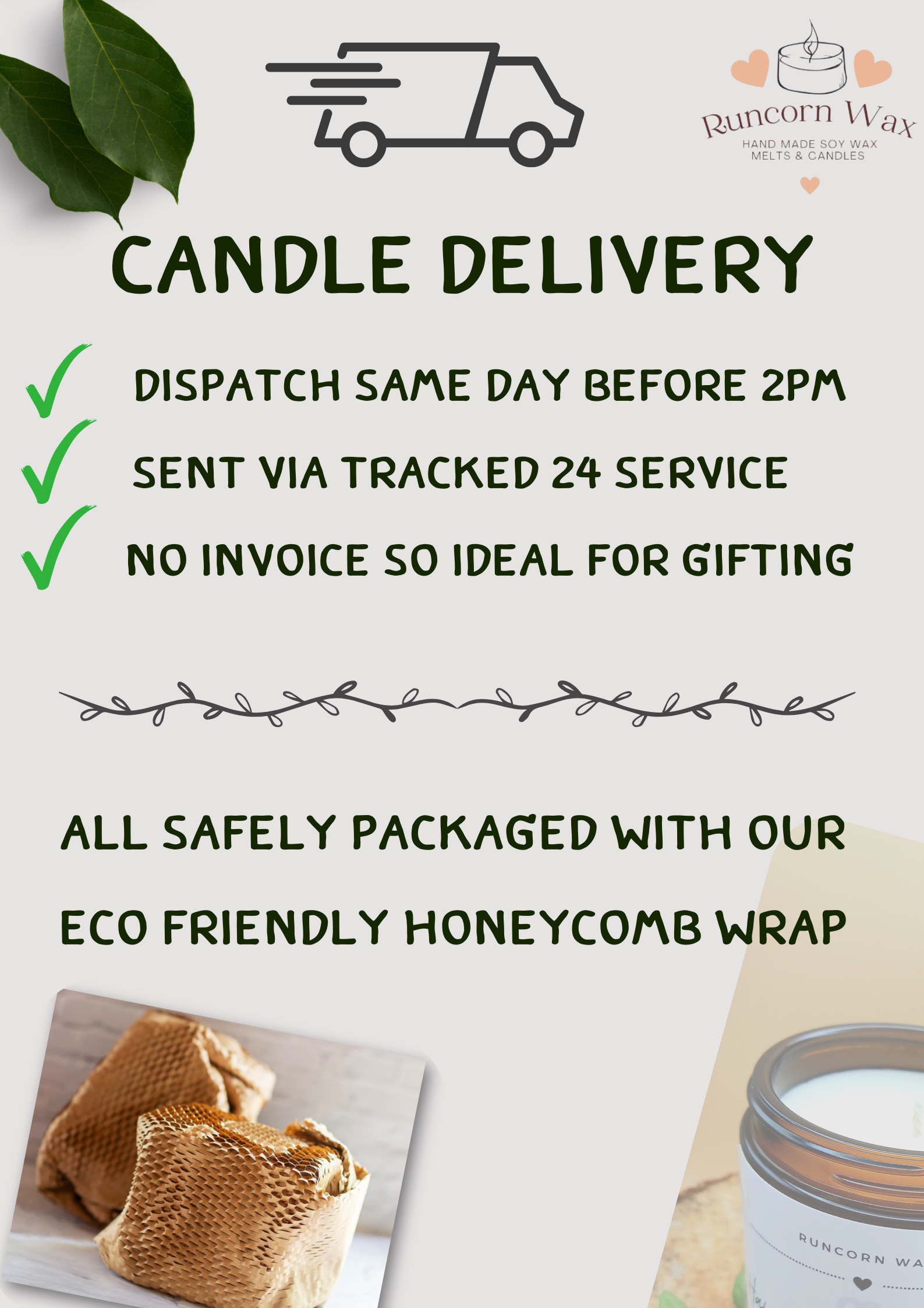 express delivery from runcorn wax candles
