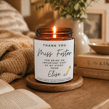 thank you teacher form tutor appreciation candle gift set thoughtful end of  term present child
