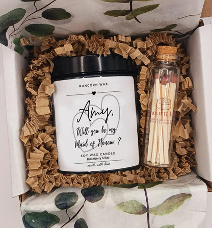 Will You Be My Maid of Honour Candle
