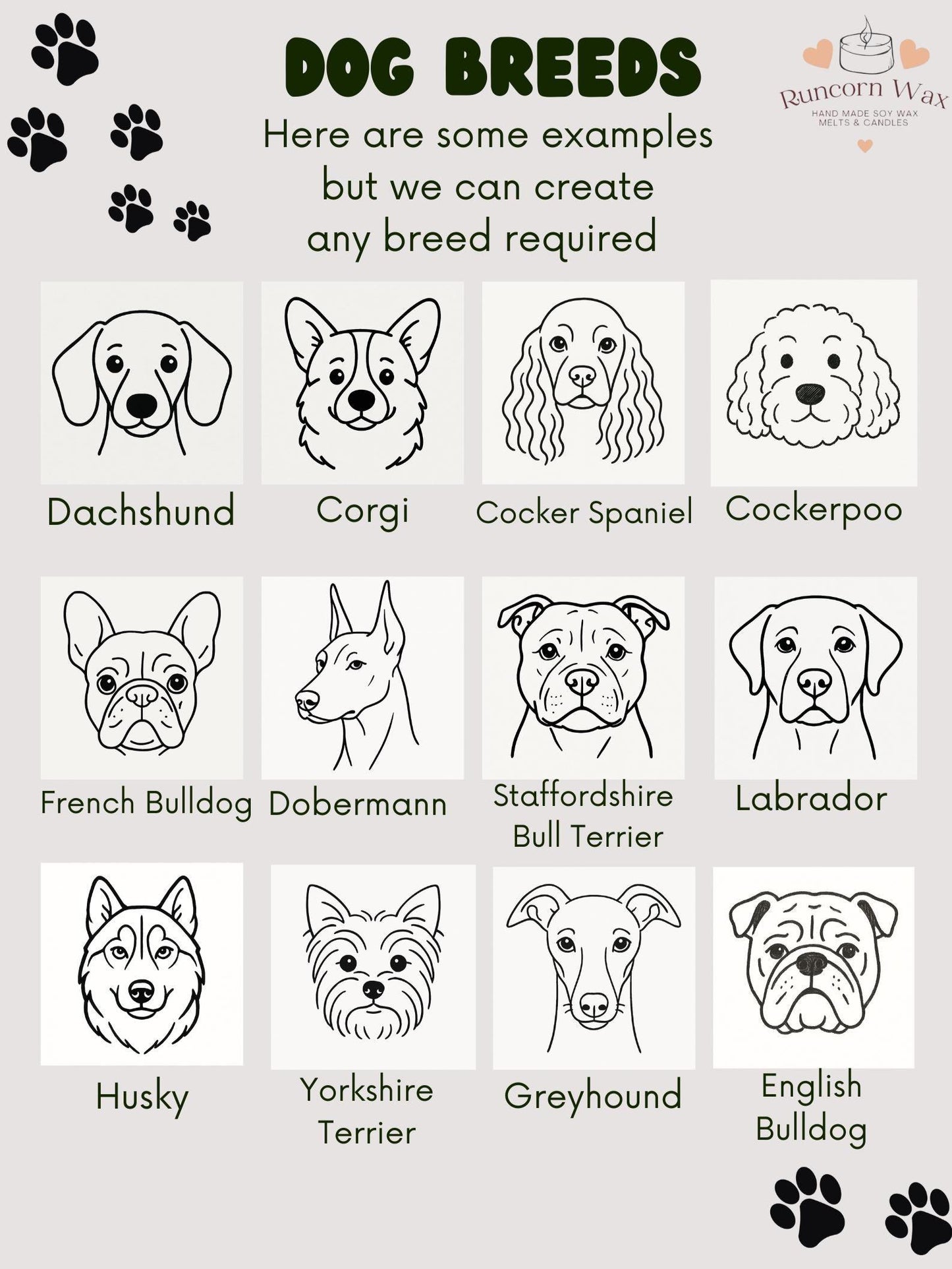Dog Breed Candle Gift
